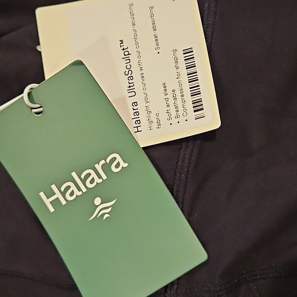 NWT Halara Ultra Sculpt High Waist Tummy Control Black Flare Leggings Sz. M Tall - Picture 6 of 8